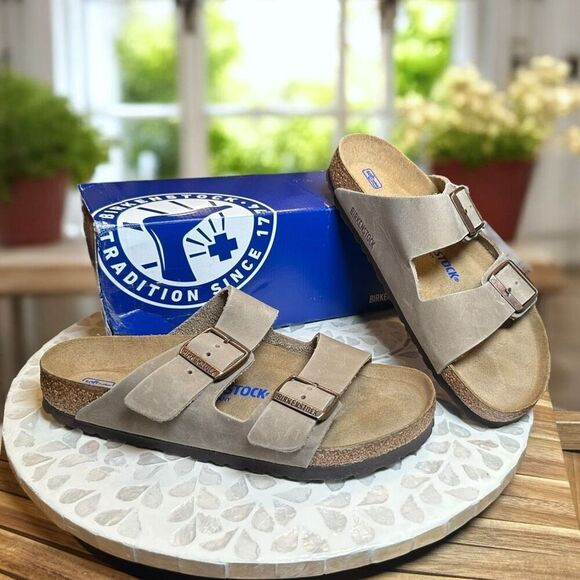 Birkenstock Arizona BS Leather Tobacco Brown Sandals Size EU 40 Regular Fit NIB - Picture 4 of 12